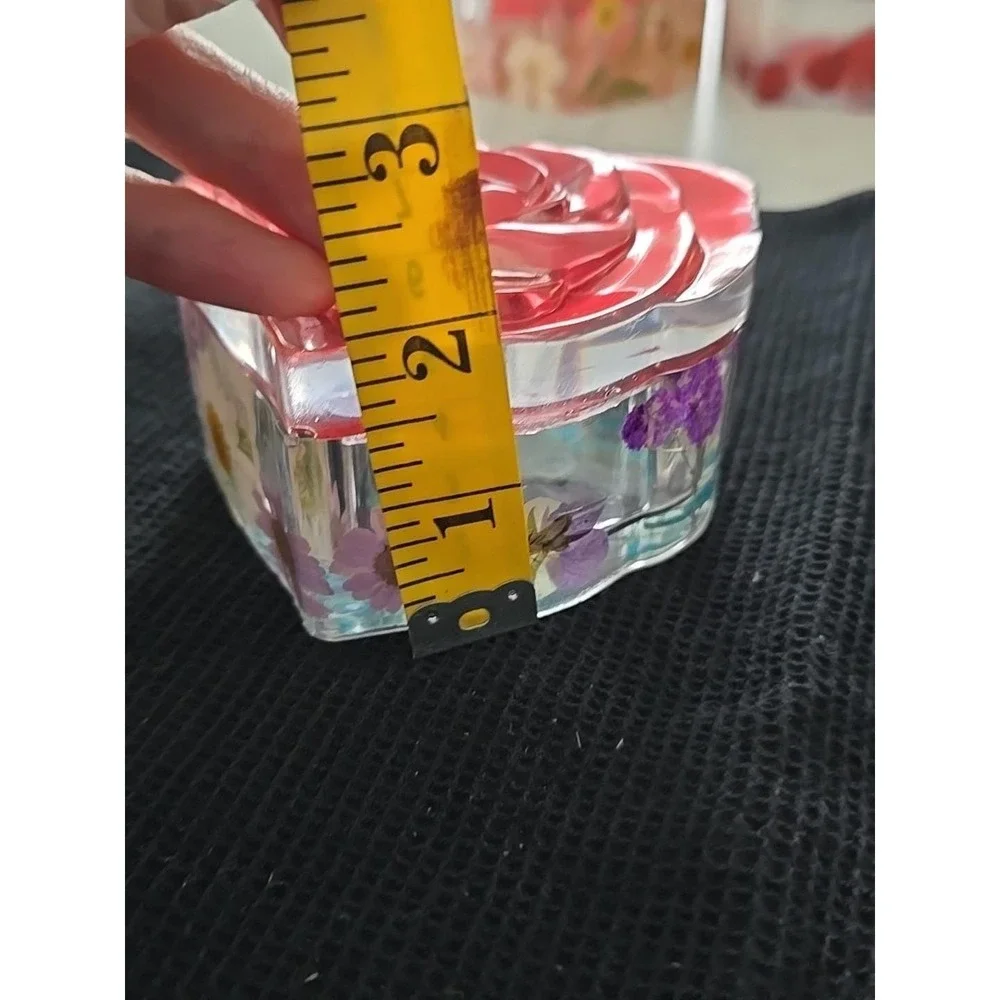 Handmade Resin Heart Shaped Box‎ Valentines Gift Decoration  701